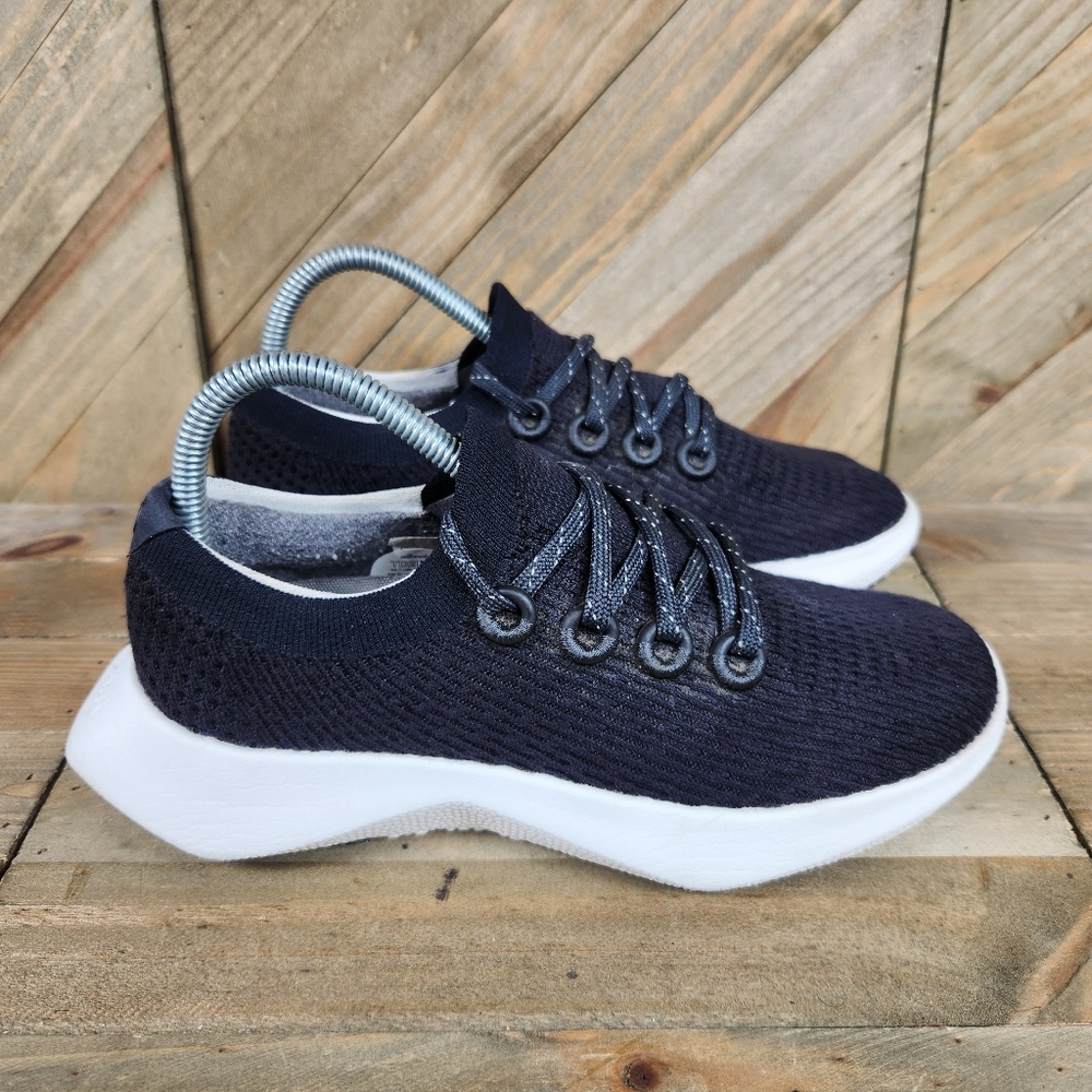 Allbirds Tree Dasher 2 Womens Athletic Running Shoes Size 7 Black White TD2
